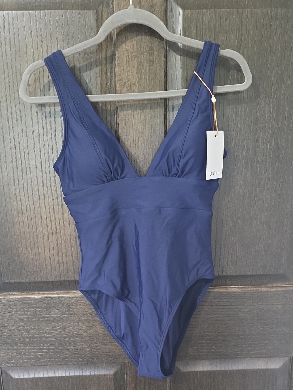 Quince Navy One-Piece Swimsuit Small